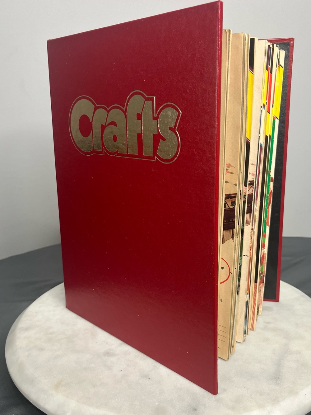 CRAFTS Magazines 1984 Bound Binder Vintage Lot 11 Issues Collectible Nostalgia